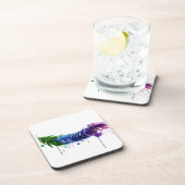 Waterverf gekleurde doezelaar drankjes onderzetter (Rechterzijde)