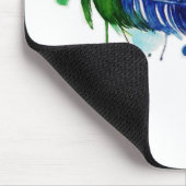 Waterverf gekleurde doezelaar muismat (Hoek)