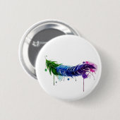 Waterverf gekleurde doezelaar ronde button 5,7 cm (Voorkant /achterkant)