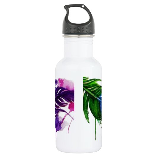 Waterverf gekleurde doezelaar waterfles  (Achterkant)