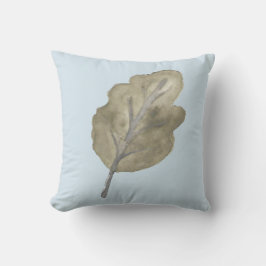 Waterverf gekleurde eikenleverkunst kussen