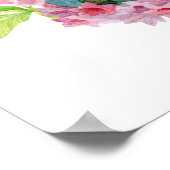 Waterverf gekleurde Floral Baby Deer Baby Nursery Poster (Hoek)