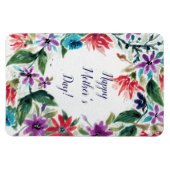 Waterverf gekleurde Floral Wreate Moederdag Magneet (Horizontaal)