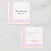 Waterverf gekleurde penseellijn snijdt artiest vierkante visitekaartje (Voorkant / Achterkant)