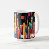 Waterverf gekleurde potloden, aangepaste leraar ca koffiemok (Voorkant rechts)