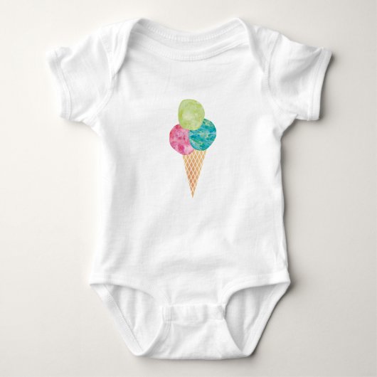 Waterverf gelato baby onsie romper (Voorkant)