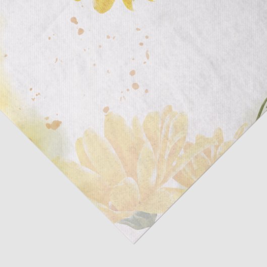 Waterverf Gele anjers ontkoppeling Tissuepapier (Detail)