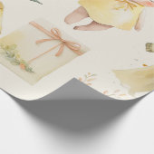 Waterverf gele baby cadeaupapier (Hoek)