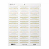 Waterverf Gele Bloem Retouradres Etiket (Full Sheet)