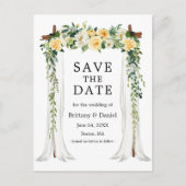 Waterverf Gele bloemen Aankondigingskaart (Voorkant)