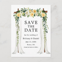 Waterverf Gele bloemen Aankondigingskaart