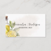 Waterverf Gele Bloemen Citroen Etherische Oliën Visitekaartje (Voorkant)