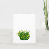 Waterverf Gele Bloementuin met Fotobruiloft (Achterkant)