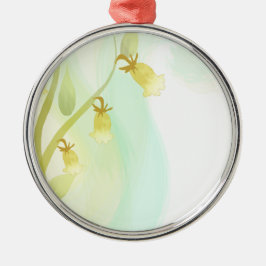 Waterverf gele cellen metalen ornament