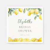 Waterverf Gele Citroen Bruidsdouche Servet (Voorkant)