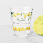 Waterverf Gele Citroen Bruidsdouche Shot Glas (Voorkant)