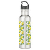 Waterverf gele citroen patroonnaam waterfles  (Achterkant)