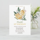 Waterverf gele citroenen botanisch kaart (Staand voorkant)