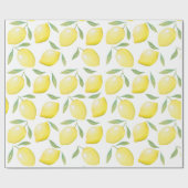 Waterverf gele citroenen cadeaupapier (Vlak)