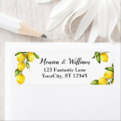 Waterverf Gele Citroenen met Fris Groen Etiket (Insitu)