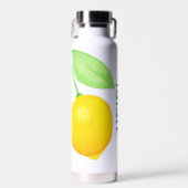 Waterverf gele citroenen waterfles gepersonaliseer (Voorkant)