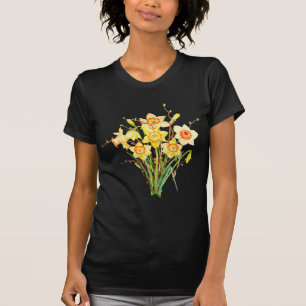 Waterverf Gele Daffodils Spring Flowers T-shirt