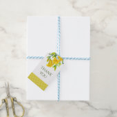 Waterverf Gele dag Lilies Cadeaulabel (Met Touw)