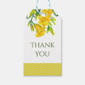 Waterverf Gele dag Lilies Cadeaulabel (Voorkant)