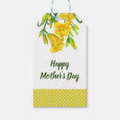 Waterverf Gele dag Lilies Cadeaulabel (Voorkant)