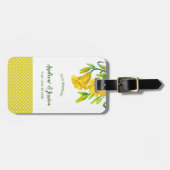 Waterverf Gele Dag Lilies Floral Art Bagagelabel (Voorkant horizontaal)