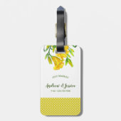 Waterverf Gele Dag Lilies Floral Art Bagagelabel (Achterkant verticaal)