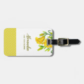 Waterverf Gele Dag Lilies Floral Art Bagagelabel (Voorkant horizontaal)