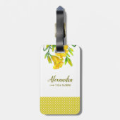 Waterverf Gele Dag Lilies Floral Art Bagagelabel (Achterkant verticaal)