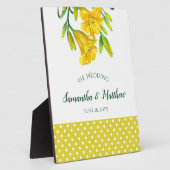 Waterverf Gele Dag Lilies Floral Art Fotoplaat (Zijkant)