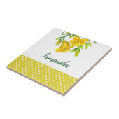 Waterverf Gele Dag Lilies Floral Art Tegeltje (Zijkant)