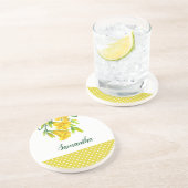 Waterverf Gele Dag Lilies Floral Art Zandsteen Onderzetter (Zijkant)