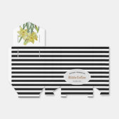 Waterverf gele diaffodils zwarte strepen bedankdoosjes (Uitgevouwen)