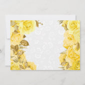 Waterverf Gele en Gouden Bloemen 21e Verjaardag Kaart (Achterkant)