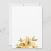 Waterverf Gele Floral Weddenschap Kaart (Achterkant)
