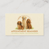 Waterverf Gele Hondenrassen Huisdier Zorg Afspraak Visitekaartje (Voorkant)