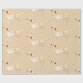 Waterverf gele lab Silhouette Cadeaupapier (Vlak)