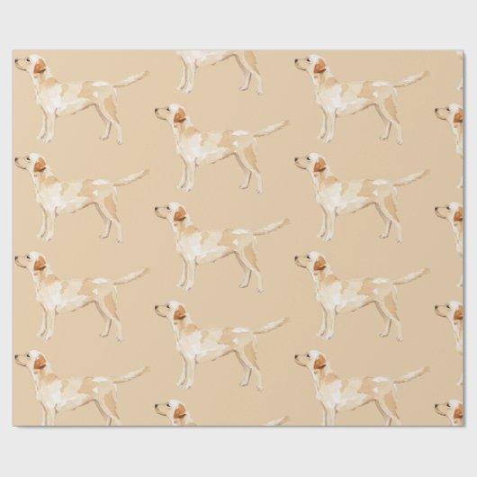 Waterverf gele lab Silhouette Cadeaupapier (Vlak)