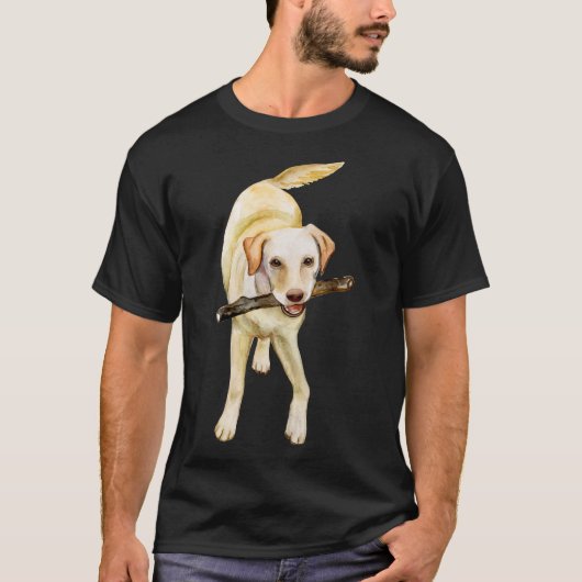 Waterverf gele labrador Retriever T-shirt (Voorkant)