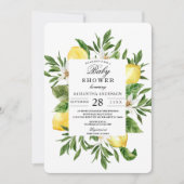  Waterverf Gele leemons & Leaf Lijst Kaart (Voorkant)