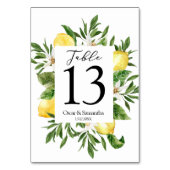 Waterverf Gele leemons & Leaf Lijst Kaart (Voorkant)