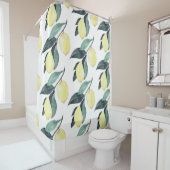 Waterverf gele leemons naadloos patroon douchegordijn (In situ)
