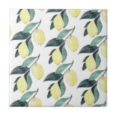 Waterverf gele leemons naadloos patroon tegeltje (Voorkant)