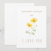 waterverf gele melkbloemen wenskaart kaart (Voorkant / Achterkant)