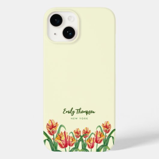 Waterverf gele papegaaiachtigen Case-Mate iPhone case (Achterkant)