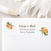 Waterverf gele papegaaiachtigen etiket (Insitu)